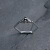 oly-196bc8f36627b47307c3b5400614c70f Wholesale Silver Hexagonal Bee Ring, Retro Alloy Fashion Accessory, Boutique Resale Jewelry