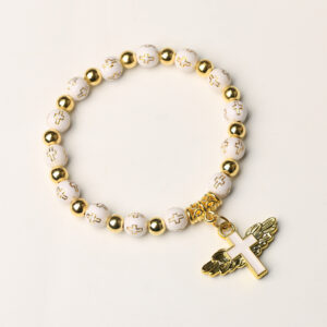 White with gold