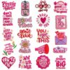 Wholesale Pink Embroidered Fabric Patch Inspirational Short Quotes Decorative Accent for Adult Everyday Use