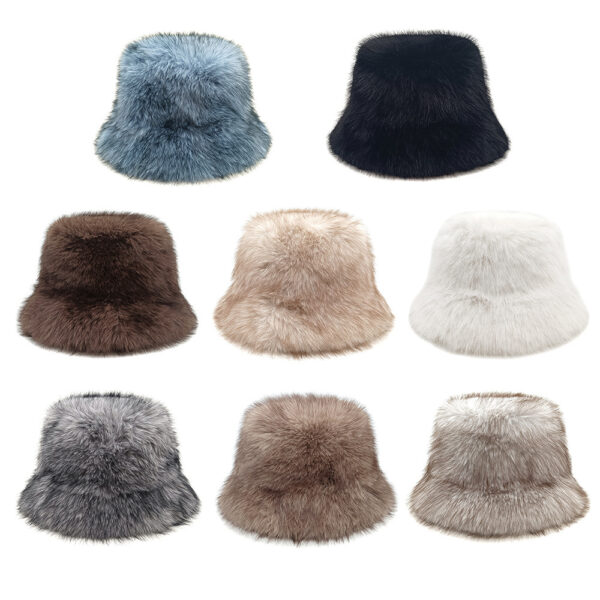 Wholesale Women's Japanese Retro Plush Bucket Hat Light Chic Winter Accessory Boutique Resale