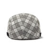 Wholesale Men's British Style Grid Cotton Linen Beret Cap Sunshade Adjustable Black Everyday Chic Gift
