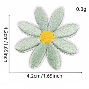 Large pea green floral patch #22