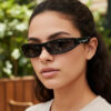 Wholesale Retro Hip Hop Ring Sunglasses Black Grey Lenses Outdoor Driving Fashion Accessory