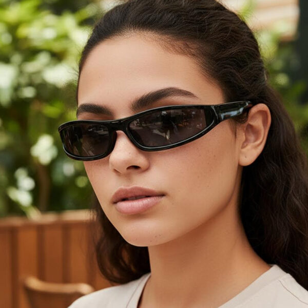 Wholesale Retro Hip Hop Ring Sunglasses Black Grey Lenses Outdoor Driving Fashion Accessory