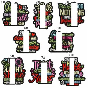 Colorful english cloth stickers set of 8 pieces