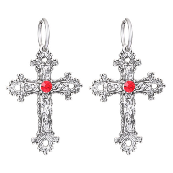 Wholesale Gothic Cross Vine Earrings Punk Hip Hop Halloween Jewelry Accessory for Gift Boutique Resale