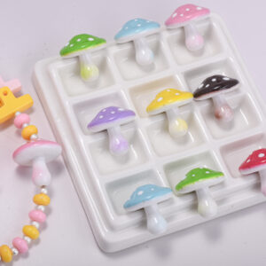 oly-1a49bfa3ca3ca60878bc020645903f83 Wholesale 3D Hand Painted Cartoon Mushroom Acrylic Beads Fashion Accessory for DIY Crafts