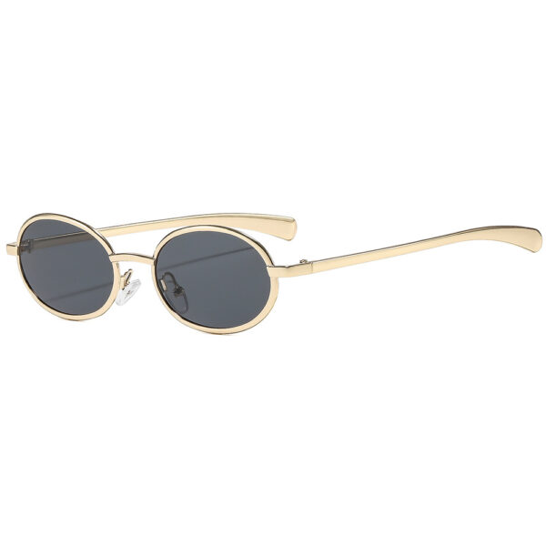 oly-1a70ce757dc4c528f4b497f50ef5e07a Wholesale Vintage Punk Oval Metal Sunglasses Gold Frame Gray Lens UV400 Trendy Fashion Accessory