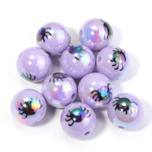 Purple spider beads / About 16mm, hole about 2.8mm (about 22g/pack)