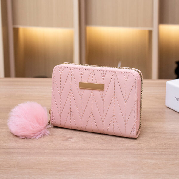 Wholesale Embroidered PU Leather Short Wallet with Zipper Trendy Women's Coin Purse for Resale