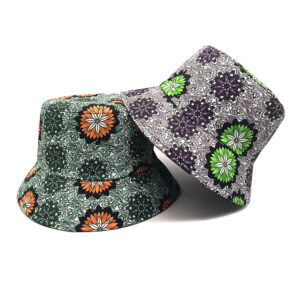 oly-1a85ba1edb50a879e58e5e721e48f20f Wholesale Modern Printed Bucket Hat with Floral Pattern for Sun Protection Unisex Everyday Cap