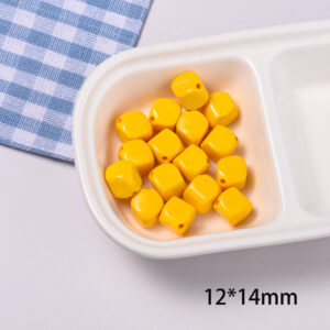 Yellow prismatic inclined hole square