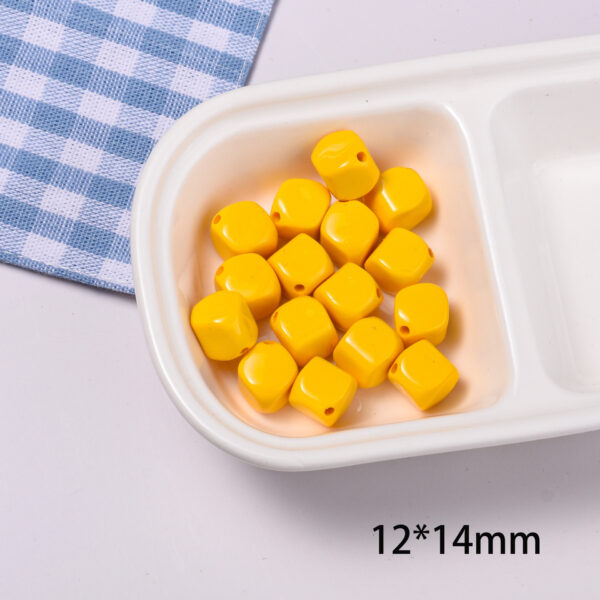 oly-1a9b0fe1e4eb4f465d9154802e3b3293 Wholesale Acrylic Electroplated Loose Beads Mixed Color Prismatic Oblique Hole Square for DIY Phone Charms Jewelry Making Craft Supply