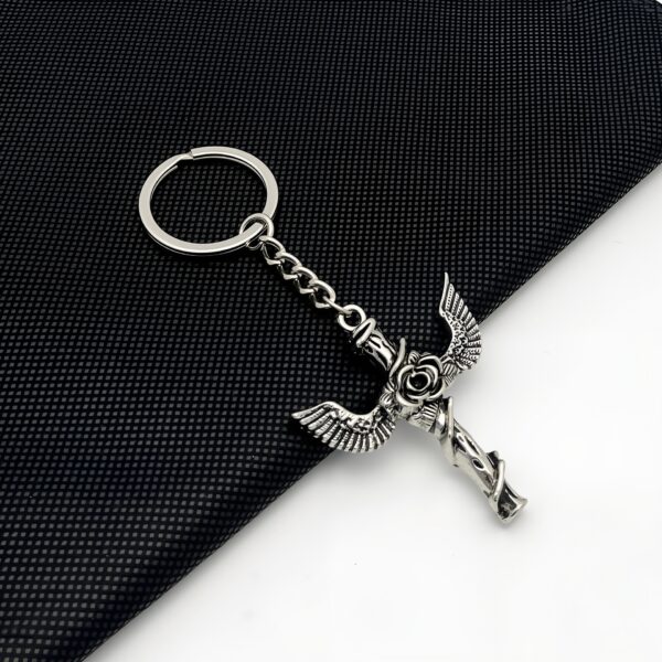 oly-1aa26017196233dc7de2f42a4da18e9a Wholesale Ins Style Golden Skull Cross Keychain, Zinc Alloy Car Key Accessory for Gift and Resale