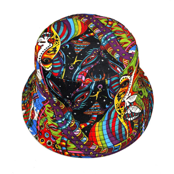 Wholesale Stylish Cartoon Bucket Hat Men's Mushroom Face Pattern Sun Protection Resale Accessory