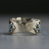 Wholesale Vintage Blue Twisted Roman Ring - Alloy Electroplated Jewelry Accessory for Everyday Wear or Gift