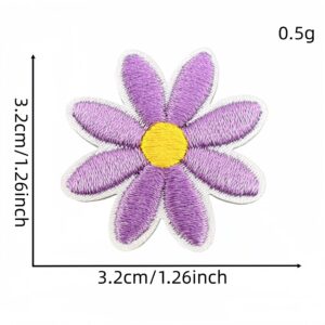 Purple medium-sized floral fabric patch #11