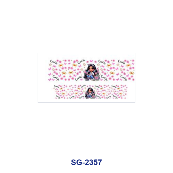Wholesale 8pcs Mixed Zodiac Cartoon Girl Floral Decor Print 3oz Cup Stickers Wrap OLY Exclusive