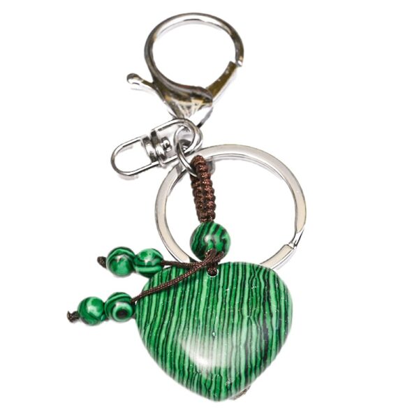 Wholesale Fashion Heart Amethyst Crystal Keychain Bag Charm Decorative Accessory