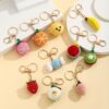oly-1af919816b8633ff1aedbda25996a2fc Wholesale Wool Yarn Keychain Fruit Design Handmade Gift Bag Charm Accessory
