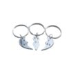 Wholesale Silver Alloy Broken Heart Pendant Keychain Set Couple Gift, Everyday Accessory