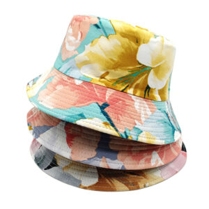 oly-1b0201f84e963c653502fee7e10108a9 Wholesale Stylish Reversible Floral Bucket Hat for Women Sunscreen Foldable Travel Hat