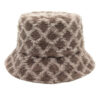 Wholesale Boutique Unisex Gray Checkered Bucket Hat for Sun Protection