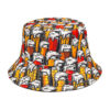 Wholesale Retro Beer Pattern Bucket Hat Sun Protection Fashion Accessory for Women Boutique Gift