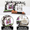 Wholesale Wooden Ghost Skull Swing Decoration Halloween Party Table Decor
