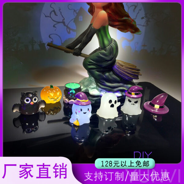 Wholesale Halloween Ghost Pumpkin Resin Figurine DIY Desktop Ornament Party Gift
