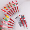 oly-1b71d18384a7772e8d4fee04f91d81bb Wholesale Creative Silicone Christmas Penguin Beaded Pen DIY Decorative Writing Pen