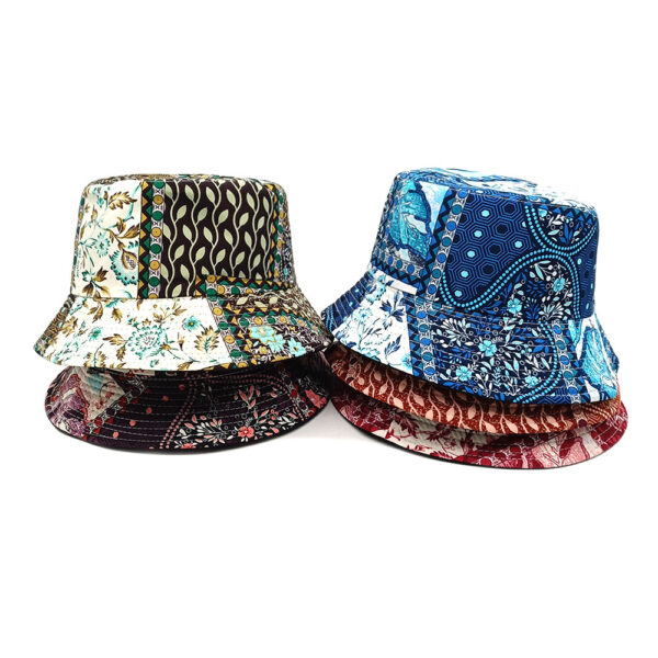Wholesale Geometric Printed Bucket Hat Sun Protection Outdoor Hat Fashion Accessory for Daily Wear