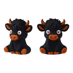 Black 3D Highland Bull