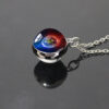 Wholesale Trendy Glass Pendant Necklace with Starry Sky Pattern Jewelry Accessory for Gift Boutique Resale