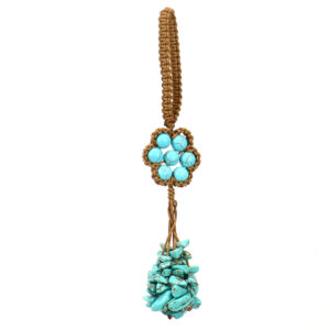 Brown rope blue turquoise