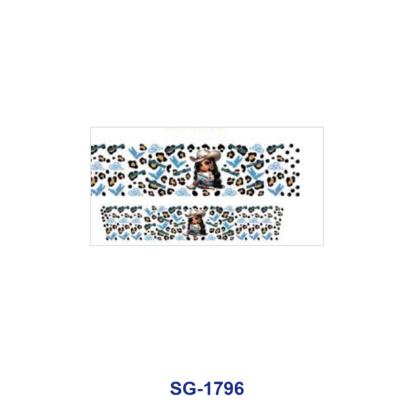 oly-1bb64f09d71008c0adee24ad58f221f5 Wholesale 8pcs Western Cowgirl & Cute Decor Pattern 3oz Cup Stickers Wrap OLY Exclusive