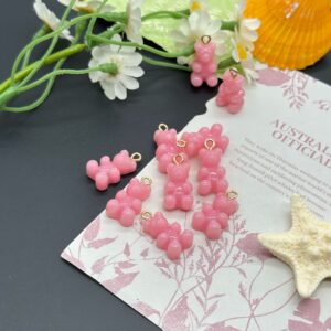 Pink / Bear pendant (single)