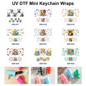 Wholesale 8pcs Cute Animal Mini Cup Keychain Sticker