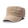 oly-1bdac973e2e4ac83d780f0a6129799a6 Wholesale Washed Flat Top Military Cap Trendy Men's Hat for Everyday Wear