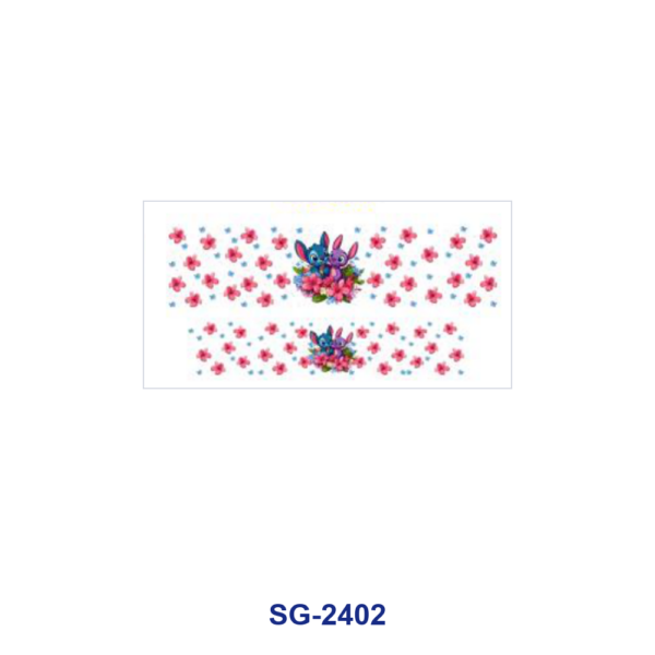 Wholesale 8pcs Mixed Floral Animal Cartoon Ribbon Print 3oz Cup Stickers Wrap OLY Exclusive