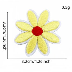 Yellow medium-sized floral applique #41