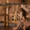 oly-1c24c6950dd8e22a9a6835f59c26f59c Wholesale Retro Bohemian Tassel Earrings Tiger Eye Stone Zinc Alloy Jewelry Accessory Gift