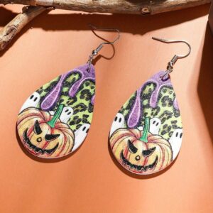 oly-1c2d291c8e0a361912caf2898cb57ae9 Wholesale Acrylic Halloween Ghost Pumpkin Earrings Trendy Cartoon Ear Studs for Party and Everyday Wear