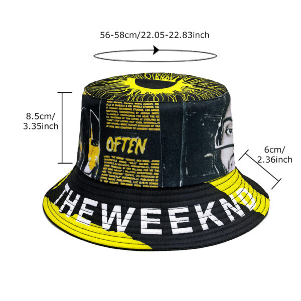 Wholesale Unisex Reversible Letter Print Bucket Hat Stylish Outdoor Sun Hat for Beach