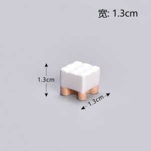 No. 14 khaki square stool / Simulation furniture series