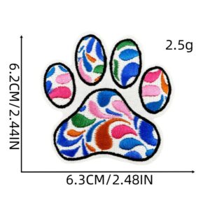 Colorful bear paw style cloth stickers 5#