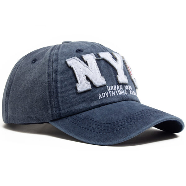 Wholesale Yellow Washed Cotton NYC Letter Baseball Cap Retro Style Fashion Accessory