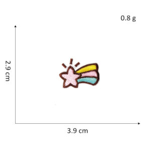 Rainbow embroidery stickers-6#* Hot Melt Adhesive cloth stickers