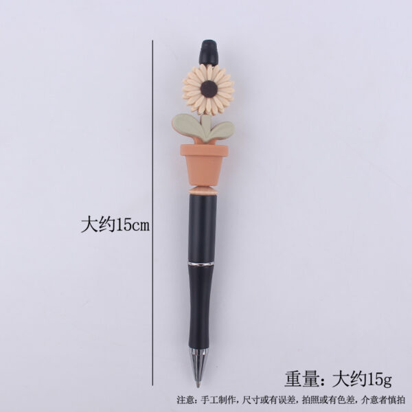 oly-1cdce7ddc934bbb4d4408f08abdc61c2 Wholesale Cartoon Sunflower DIY Beaded Pen Fashion Accessory Craft Supply