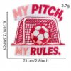 oly-1ce2266251a1dd1f87384fabc0e79f1a Wholesale Home Decor Black Pink Soccer Embroidered Iron-On Patches 16-Piece Set DIY Accessory
